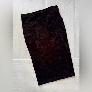 Forever 21 black velvet Midi Pencil Skirt
